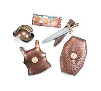 Bristol Novelty-BA526 Armadura Juego de armas para disfraz infantil de romano, sólido, color café, Talla única (BA526)