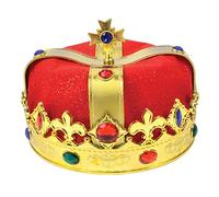 Bristol Novelty-BH316 King Corona para disfraz de rey, color rojo, Talla única (BH316)