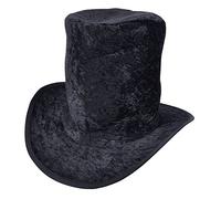 Bristol Novelty-BH339 Excavador de tumbas Sombrero de copa alta en terciopelo negro, Color (BH339)