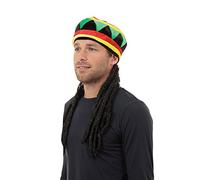 Bristol Novelty BH491 Gorra y cabello rasta, Multicolor (BH491) Halloween