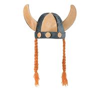Bristol Novelty BH557 Casco vikingo suave con trenzas, Multicolor (BH557) Halloween, Carnaval
