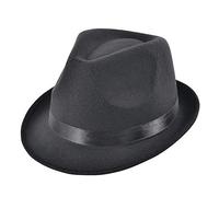 Bristol Novelty BH607 Sombrero tipo Blues Bros, 1 unidad, negro, talla única, adulto, unisex Halloween (Paquete de 4)