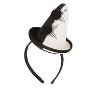 Bristol Novelty BH654 - Diadema con gorro de payaso Pierrot de tamaño pequeño, mujer, talla única, multicolor Halloween