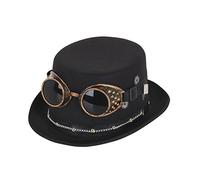 Bristol Novelty BH673 Disfraz de sombrero steampunk | 1 pieza | Negro | Talla única para edades de 14 años Top gafas y equipos, para hombre Halloween