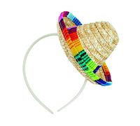 Bristol Novelty-BH693 Sombrero-Mini diadema de paja, multicolor, talla única (BH693)