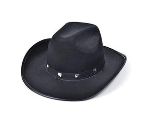 Bristol Novelty Black Western Studded Felt Cowboy Hat (gorro/sombrero) Halloween, Carnaval