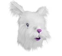 Bristol Novelty BM367 Máscara de conejo con pelo, blanco, Multicolor (BM367) Halloween