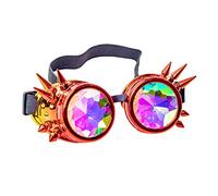 Bristol Novelty BM607 Gafas caleidoscopio, rojas, color rojo, naranja (BM607) Halloween, Carnaval