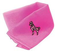 Bristol Novelty-Bufanda de caniche transparente | para mujer | Rosa años 50, animal print, color, Talla única (BA1087)