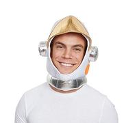 Bristol Novelty Casco de Astronauta Sombrero, Color Blanco, Oro, Plata, Adulto (BH691) Halloween, Carnaval