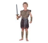 Bristol Novelty CC670 Warrior Boy Costume set For Kids Brown, 134-146CM
