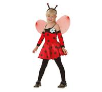Bristol Novelty CC671 Ladybug Costume set For Kids Red, girls, Age 4-6 years