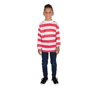 Bristol Novelty CC965 Camisa a rayas roja y blanca, talla M, niña, niño, de 6 a 8 años Halloween