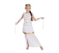 Bristol Novelty Conjunto de disfraz griego blanco y dorado para niñas
