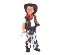 Bristol Novelty Cowboy Disfraz de vaquero para niño pequeño, multicolor, 3 años (CC016) Halloween