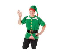 Bristol Novelty Disfraz de elfo o ayudante de Papá Noel, unisex, multicolor (AC861)