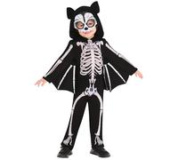 Bristol Novelty Disfraz de esqueleto de dinosaurio para niños, negro/blanco, 5-6 Years