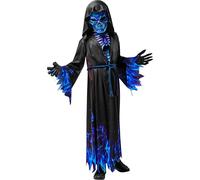 Bristol Novelty Disfraz de la muerte en color azul oficial, para Halloween, talla M, de 7 a 8 años Halloween