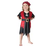 Bristol Novelty Disfraz de pirata para niña pequeña, multicolor, 2-3 años (CC010)