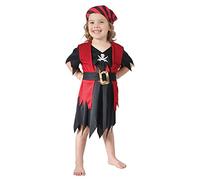 Bristol Novelty Disfraz de pirata para niña pequeña, multicolor, 2-3 años (CC010)