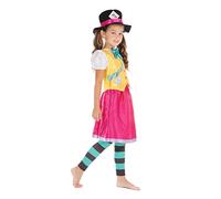 Bristol Novelty Disfraz de sombrerera para niña, talla M, multicolor, 6-8 Años (CF176)