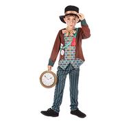 Bristol Novelty Disfraz de sombrerero para niño, XL, multicolor, 10-12 años (CF192X) Halloween