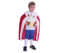 Bristol Novelty Disfraz infantil de Rey con capa y pantalones cortos (BN1402)