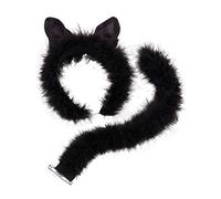 Bristol Novelty DS050 - Juego de gatos con borde Marabou para mujer, talla única Halloween