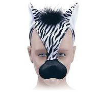 Bristol Novelty EM181 - Máscara de cebra con ajuste de diadema y sonido, unisex, infantil, talla única, multicolor Halloween