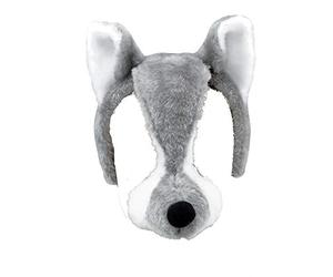 Bristol Novelty EM253 Máscara diadema de lobo con sonido, multicolor, talla única (EM253) Halloween
