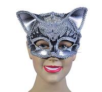 Bristol Novelty EM419 Cosplay Antifaz de gato decorado con cuentas, multicolor, Talla única (EM419) Halloween, Carnaval