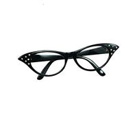 Bristol Novelty Gafas años 50 para mujer, negro, multicolor, Talla única (BA142B) Halloween