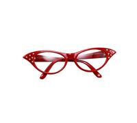 Bristol Novelty Gafas años 50 para mujer, rojo, multicolor (BA142R)