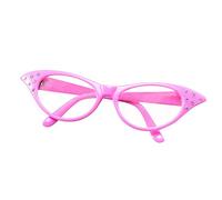 Bristol Novelty Gafas años 50 para mujer, rosa, multicolor, Talla única (BA142P)