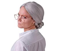 Bristol Novelty Grey Peluca de anciana, gris, liso, multicolor, Talla única (BW136) Halloween