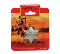 Bristol Novelty Insignia de Sheriff de Metal, para Hombre, Color Plateado plata, Talla única (BA337) Halloween