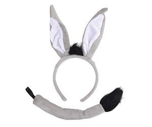 Bristol Novelty- Juego de burros Blanco | Paquete de 1 Set, Color gris y whiite, Talla única (DS212)