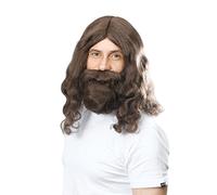 Bristol Novelty Juego de peluca y barba para disfraz de Jesucristo o hippy, multicolor (BW581) Halloween