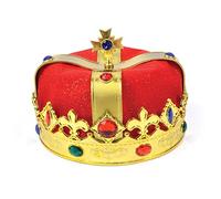 Bristol Novelty King Gorro de terciopelo Kings, Color rosso, Talla única (BH316) Halloween