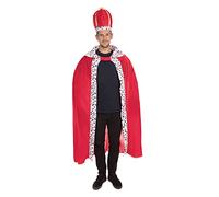 Bristol Novelty King Robe Túnica y Sombrero de Rey, Multicolor, 42-44-inch (AC733) Halloween, Carnaval