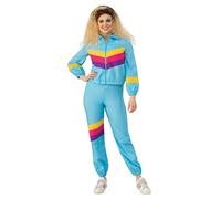 Bristol Novelty L Disfraz de chándal ochentero para mujer, talla, multicolor, (AF118L) Halloween