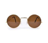 Bristol Novelty-Lunettes de Soleil Style John Lennon. Gafas de Sol Estilo, sólido, Color Dorado, Talla única (BA128)