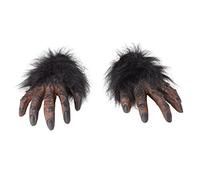 Marrón Monster Peludo Manos Uñas Disfraz Halloween
