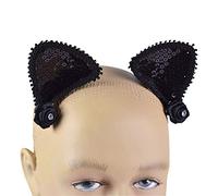 Bristol Novelty MD210 Orejas de gato con pinza para el pelo, color negro, talla única (MD210) Halloween