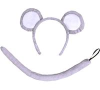 Bristol Novelty Mouse Accesorios para disfraz de ratón (orejas y cola), dibujos animados, multicolor, Talla única (DS157)