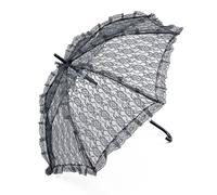 Bristol Novelty Parasol con encaje negro, multicolor, talla única (BA912) Halloween
