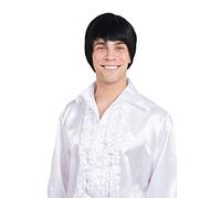 Bristol Novelty Peluca de Hombre años 60, Negra, Multicolor, Talla única (BW939)