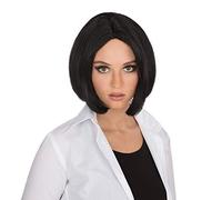 Bristol Novelty Peluca negra con raya frontal, multicolor (BW652)