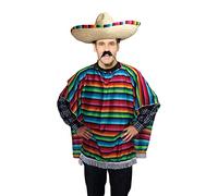 Bristol Novelty Mexicano Poncho Mejicano para Adulto, Multicolor, Talla única (AC560)