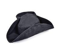 Bristol Novelty Sombrero de pirata con estilo desgastado en negro, multicolor (BH358) Halloween